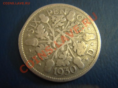 Великобритания: Ag-500 6 пенсов 1930 Георг 5 до 15.03 22 - 6 пенсов 1930-1.JPG
