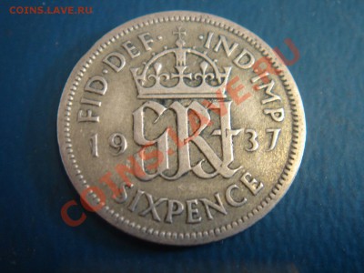 Великобритания: Ag-500 6 пенсов 1937 Георг 6 до 15.03 22 - 6 пенсов 1937-1.JPG
