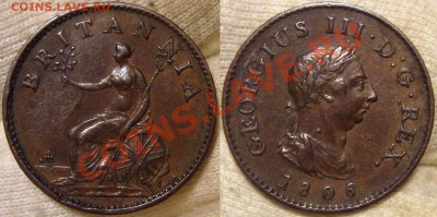 2 penny 1806,penny 1826,3 pence 1762,6 pence 1817 GB - DSC00389.JPG