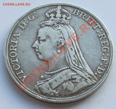 Великобритания: Ag-925 крона 1889 Виктория до 18.03 22 - Крона 1889-2