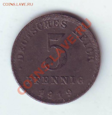 Германия.5 Пфеннигов.1919 А. до 19 марта - 19190001.JPG