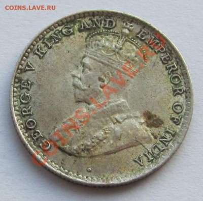 Цейлон: Ag-550 10 центов 1924 Георг 5 до 18.03 22-00 - Цейлон 10 центов 1924-2