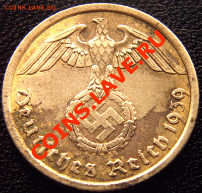 Германия (3 Рейх)_10 рейхспфеннигов 1939(А); до 14.03_22.06м - 4624
