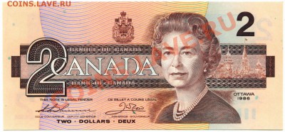 W18 Канада банкнота 2$ 1986 UNC до 19.03 в 22°° - W18 2$ Canada 1986_1