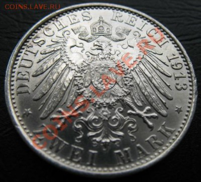 1913 Пруссия, 2 М, 25 лет, серебро, до 19.03 в 21-00 мск - 2 м мундир а