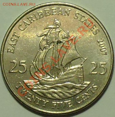БРИТАНСКИЕ КАРИБЫ - 25 центов 2007 - до 20 марта - 798
