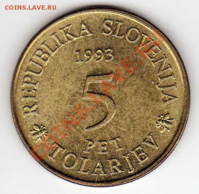 СЛОВЕНИЯ 5 ТОЛАРОВ 1993 ПЧЁЛЫ ДО 21.03.13 В 22.00МСК (4476) - img887
