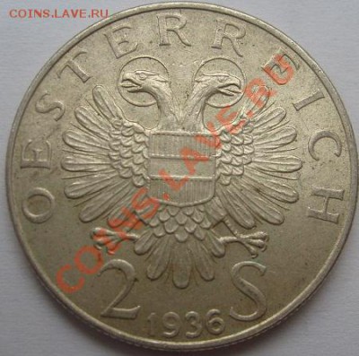2 SCHILLING 1936 Австрия до 18 марта 23 00 мск - s6305128