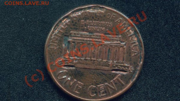 1 цент США 1990г Брак.Предпродажная оценка. - 1 цент 1990 США л.ст..JPG