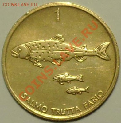 СЛОВЕНИЯ - 1 толар 1998 - Кумжа - до 22 марта - 814