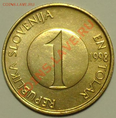 СЛОВЕНИЯ - 1 толар 1998 - Кумжа - до 22 марта - 815