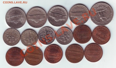 Центы США 1,5,10,25 старт 100 руб 16 шт - IMAGE0127.JPG