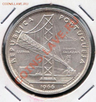 Португалия 20 эск Мост Салазара 1966 UNC (21.03-22.00 МСК) - 20-1966r
