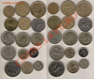 15 разных монет Греции, Мальты и Кипра до 26 марта 22.00 МСК - GRECYPMAL