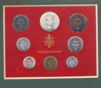 Ватикан 500лир+7монетUNC(22.03-22.00МСК) - 1977