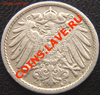 Германия_5 пфеннигов 1907(А); окончание 18 марта в 22.15мск - 4829