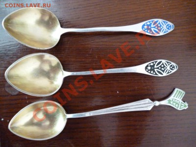 вилочки с эмалью + ложечки мельхиор - P1000692.JPG