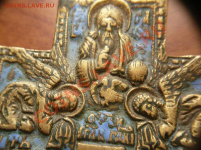 Распятье 13х27см. латуннь, голубая эмаль, оценка - P1220075.JPG