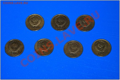 С 10 руб. Копейки 1970-х гг. 7 штук до 22.00 мск 24.03.2013 - 1 копейка 1970-е