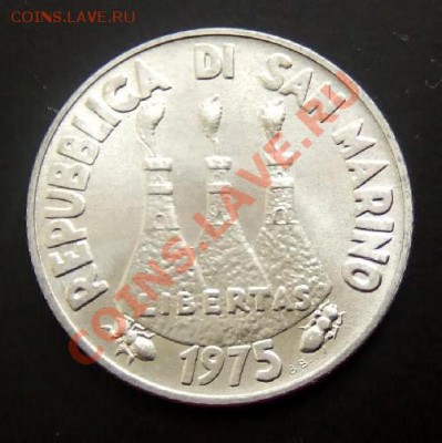 САН-МАРИНО 2 лиры (1975) до 22.03. (22.00) - Сан-Марино 2 лиры (1975) А