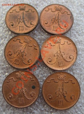 Русская Финляндия 50 пенни 1864,65,66,68,69,71 - image