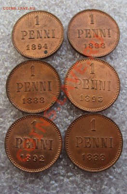 Русская Финляндия 50 пенни 1864,65,66,68,69,71 - image