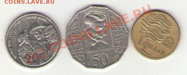 20, 50 центов и 1 доллар Австралии - australia