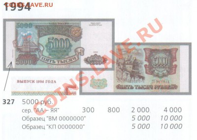 РОССИЯ 5000 1993(94) aUNC  до 28.03 22.00 мск - 5000 94 5