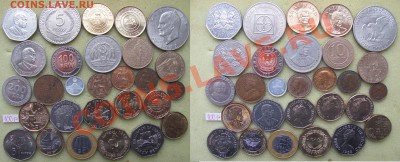 Иностранные монеты.Россыпь,наборы,серебро. От 21.03. - 100
