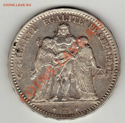 Ag ФРАНЦИЯ 5 ФРАНКОВ 1874А ДО 28.03.13 ДО 22.00МСК (4846) - img225