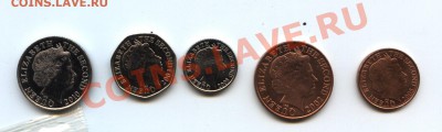 ПОДБОРКА монет Остров Джерси UNC (5 шт.) - Джерси2