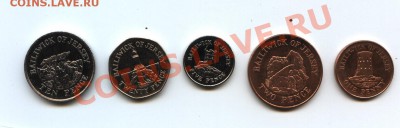 ПОДБОРКА монет Остров Джерси UNC (5 шт.) - Джерси