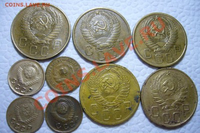 Кучка различных монет - 40 шт до 1961 г - 24-03-13 - 23-10 - 44