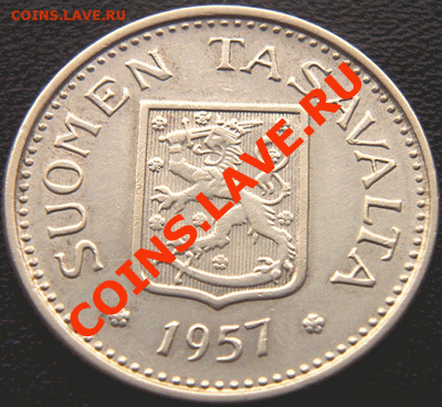Финляндия_100 марок 1957; Ag, чеканный блеск; до 23.03_22.03 - 4849
