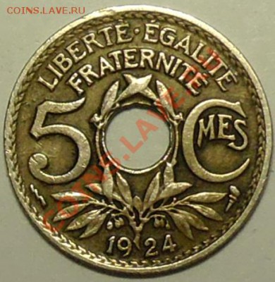 ФРАНЦИЯ - 5 сантимов 1924 - до 29 марта - 021