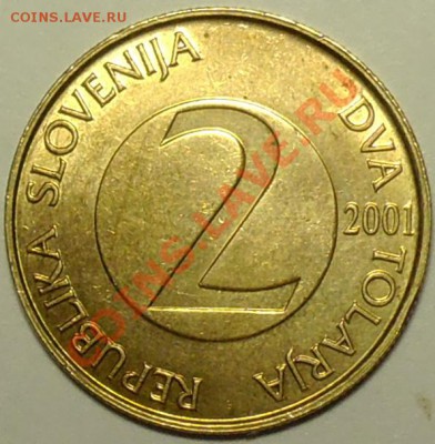 СЛОВЕНИЯ - 2 толара 2001 - Ласточка - до 29 марта - 026