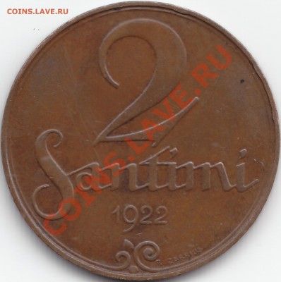 ЛАТВИЯ. Первая Республика и Современные Монеты - 2 santimi 1922 r