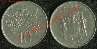 АФРИКА, ЮЖНАЯ АМЕРИКА, АЗИЯ и немного ЕВРОПЫ - Ямайка 10 центов 1989