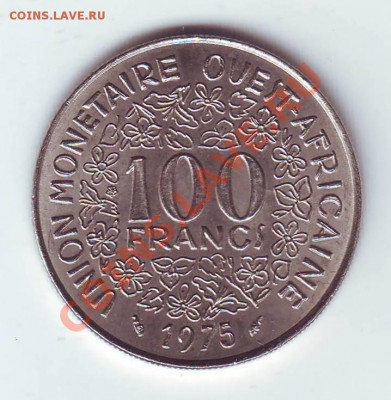 Зап.Афр.Шт. 100 Франков.1975.Рыба-пила. до 30 Марта - 19730004.JPG