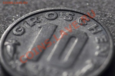 Австрия 10 грошен 1947 перечекан - 10