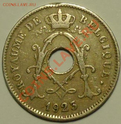 БЕЛЬГИЯ - 10 сентимов 1923 - до 30 марта - 121