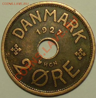 ДАНИЯ - 2 ёре 1927 - до 30 марта - 098