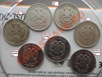 1РУБ. Разновиды 1998,2005,2009,2010годов. - 6