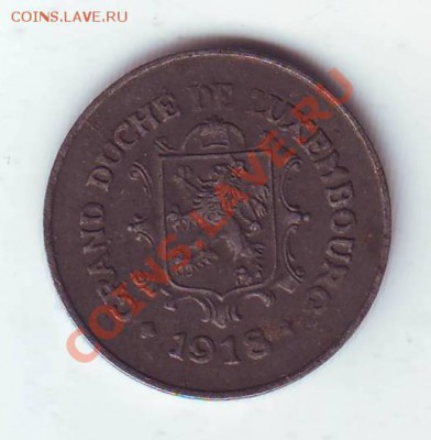 Люксембург.5 Сантимов.1918. до 31 Марта - 1918.JPG