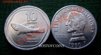 Распродажа остатков иностранных монет - 302. ФИЛИППИНЫ 10 сентимо 1990 г. ПАНДАКА КАРЛИКОВАЯ - UNC = 20 (от 10 шт. по 18 руб.).JPG
