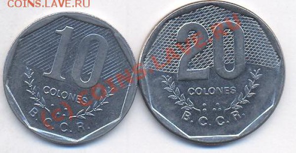 2 монеты Коста Рики.1985, 1992 г. До 26.11.09. 20-00 МСК. - кр 2
