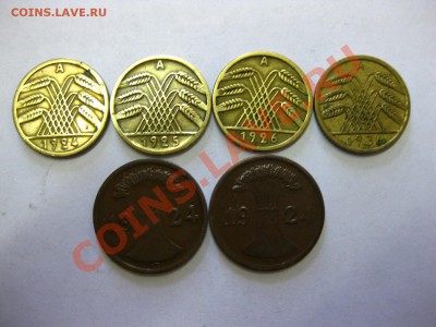 ГЕРМАНИЯ(ВЕЙМАР):2,5,10 ПФЕННИГОВ 1924- 1936г!( 13 шт) - IMG_0301.JPG
