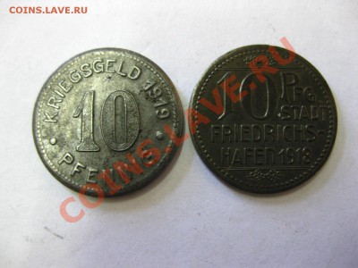 НОТГЕЛЬДЫ ГЕРМАНИИ 10пф 1919BOTTROP+10пфFRIEDRICHS-HAFEN1918 - IMG_0310.JPG