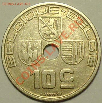 БЕЛЬГИЯ - 10 центов 1938 - до 5 апреля - 068