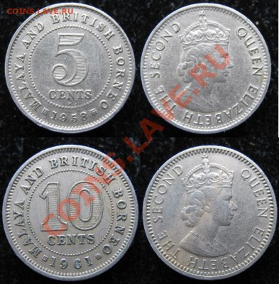 Разная инострань - 387 21 22 Малайя и БритБорнео 5 ц 1958 и 10 ц 1961